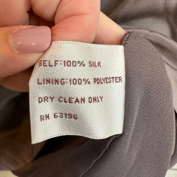 Suzi Chin for Maggy Boutique 100% Silk Brown Taupe Sleeveless Dress Size 12 NWT - Picture 7 of 8